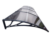 Copertină ECO de ușă 400x150cm marchiză adăpost acoperiș negru-bronz